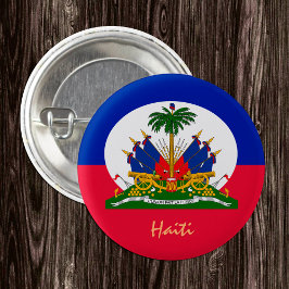Haitianische Flagge & Haitianisch Mode, Reisen/Spo Button