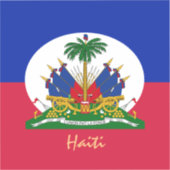 Haitianische Flagge & Haitianische Aufkleber, Land Aufkleber (Vorderseite)