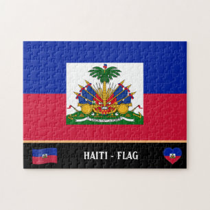 Haitianische Flagge & Haitianisches Land / Haiti Puzzle