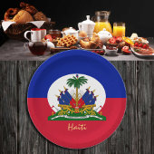 Haitianische Flagge & Haitianisches Party, Geburts Pappteller