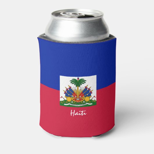 Haitianische Flagge kann kühler & Haitianisches Pa Dosenkühler (Kanne Rückseite)