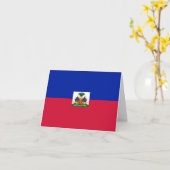 Haitianische Flagge Karte (Gelbe Blume)