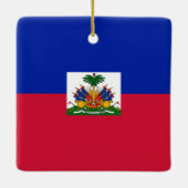 Haitianische Flagge Keramikornament (Rückseite)