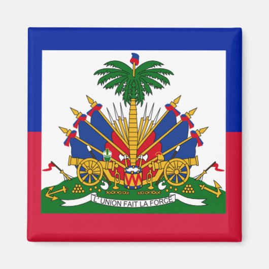 Haitianische Flagge Magnet (Vorne)