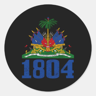 Haitianische Flagge nach 1804 Runder Aufkleber