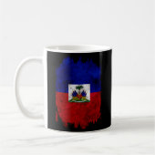 Haitianische Flagge Nou La Distressed Zoe Pfund Ha Kaffeetasse (Links)