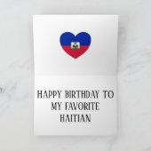 Haitianische Flagge Patriotic Geburtstag Karte (Innenseite)