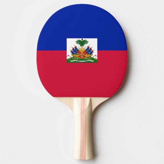 Haitianische Flagge Ping Pong Paddle Tischtennis Schläger (Vorderseite)