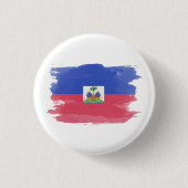 Haitianische Flagge Pinselstrich, Nationalflagge Button (Vorderseite)