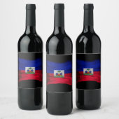 Haitianische Flagge Pinselstrich, Nationalflagge Weinetikett (Flaschen)