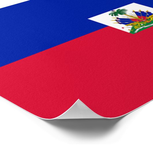 Haitianische Flagge Poster (Ecke)