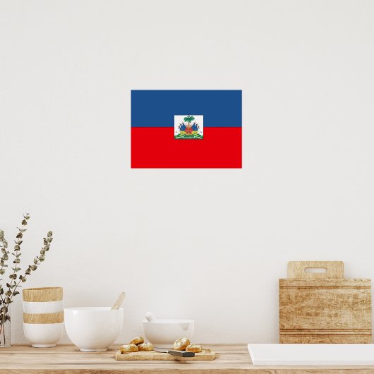 Haitianische Flagge Poster (Küche)