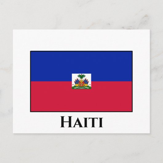 Haitianische Flagge Postkarte (Vorderseite)