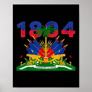 Haitianische Flagge Pride 1804 Unabhängigkeitstag  Poster