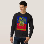Haitianische Flagge Proud Kanaval Ayiti Carnival C Sweatshirt (Vorne ganz)