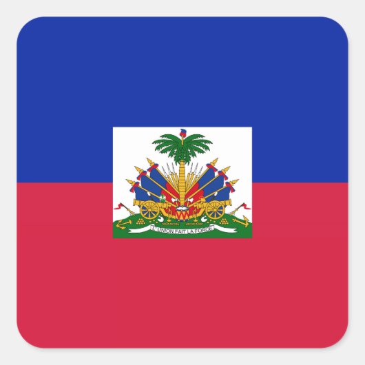 Haitianische Flagge Quadratischer Aufkleber (Vorderseite)