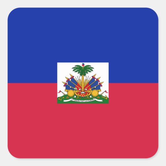 Haitianische Flagge Quadratischer Aufkleber (Vorderseite)