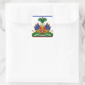 Haitianische Flagge Quadratischer Aufkleber (Tasche)
