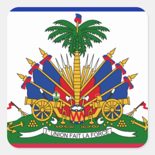 Haitianische Flagge Quadratischer Aufkleber (Vorderseite)