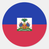 Haitianische Flagge Runder Aufkleber (Vorderseite)