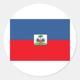 Haitianische Flagge Runder Aufkleber