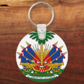 Haitianische Flagge - Schlüsselanhänger von Waffen (Vorderseite)