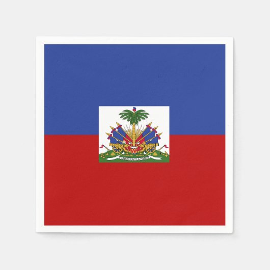 Haitianische Flagge Serviette (Vorderseite)
