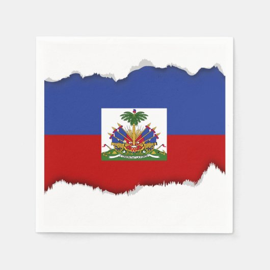 Haitianische Flagge Serviette (Vorderseite)
