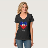 Haitianische Flagge T-Shirt (Vorderseite Vollansicht)
