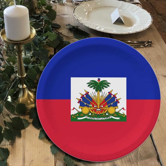Haitianische Flagge Teller, Party, Sport, Haiti Pappteller