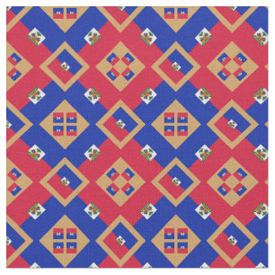 Haitianische Flagge und Trendy Haiti Fabric Mode G Stoff