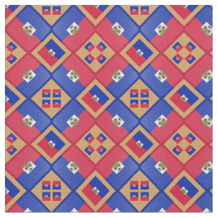 Haitianische Flagge und Trendy Haiti Fabric Mode G Stoff