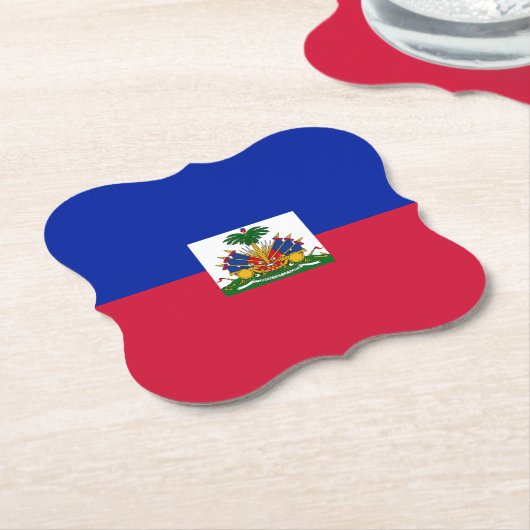 Haitianische Flagge Untersetzer (angewinkelt)