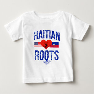 Haitianische Flaggenentwürfe Baby T-shirt