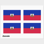 Haitianische Flaggenkleber Rechteckiger Aufkleber (Blatt)