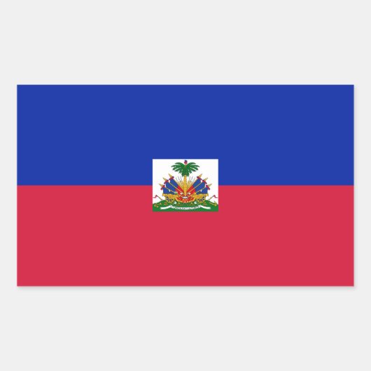 Haitianische Flaggenkleber Rechteckiger Aufkleber (Vorderseite)