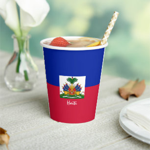 Haitianische Flaggenpapiertassen & Haitianisches P Pappbecher