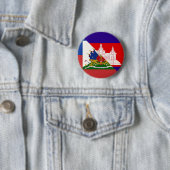 Haitianische kambodschanische Flagge | Haiti Halb Button (Beispiel)
