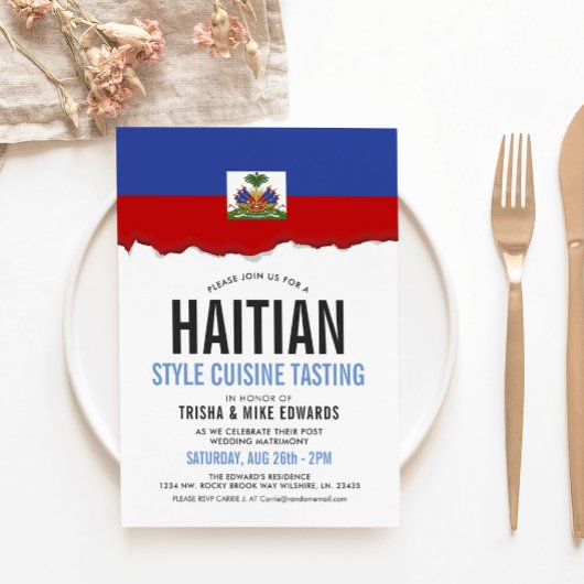 Haitianische Küche | Party Flag Einladung