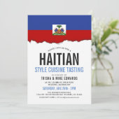 Haitianische Küche | Party Flag Einladung (Stehend Vorderseite)