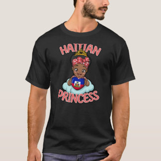Haitianische Liebe Flag Proud Prinzessin Crown T-Shirt