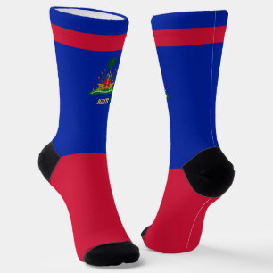 Haitianische Modesocken, Haitianische Flagge, patr Socken