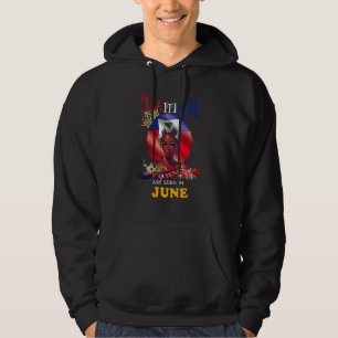 Haitianische Prinzessin-Flaggenköniginnen sind im Hoodie