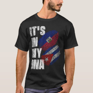 Haitianische und kubanische DNA-Flaggenflagge T-Shirt