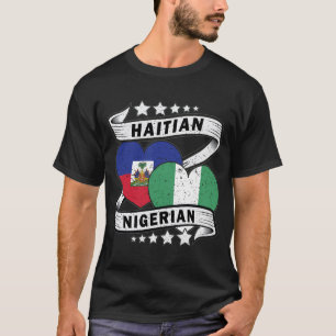 Haitianische und nigerianische Flagge T-Shirt