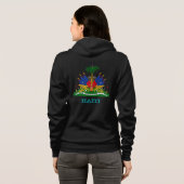 Haitianische Wappen, Flaggenmode Hoodie (Schwarz voll)