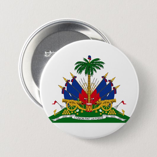 Haitianische Wappen (Haiti) Button (Vorne & Hinten)