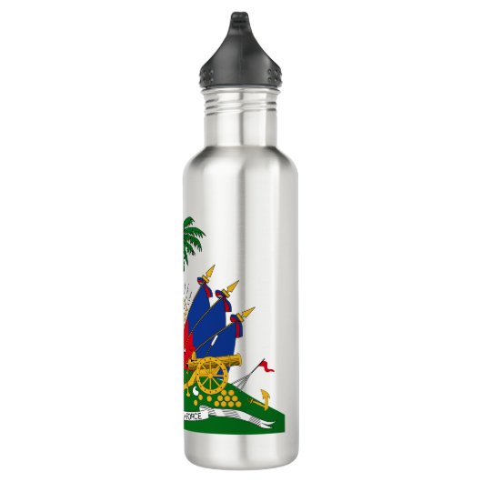 Haitianische Wappen (Haiti) Edelstahlflasche (Rechts)