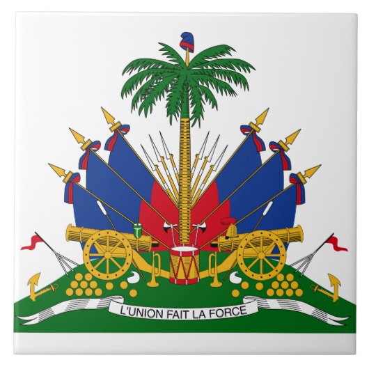 Haitianische Wappen (Haiti) Fliese (Vorderseite)