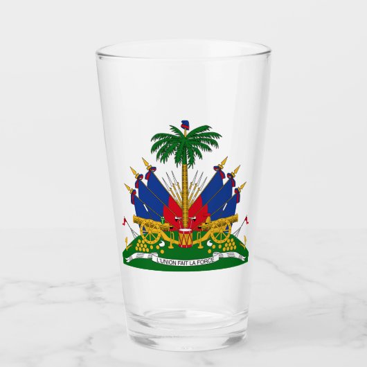 Haitianische Wappen (Haiti) Glas (Vorderseite)